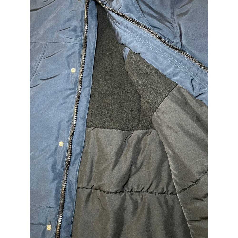 Primark Men's Navy Blue Hooded Parka Jacket Medium Shower Resistant Thermal - Picture 14 of 16